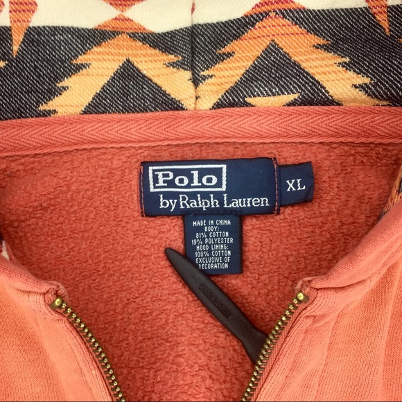 Trade/offer? 🧸Rare PRL🧸sunfaded AZTEC lined hoodie EUC - Picture 11 of 11